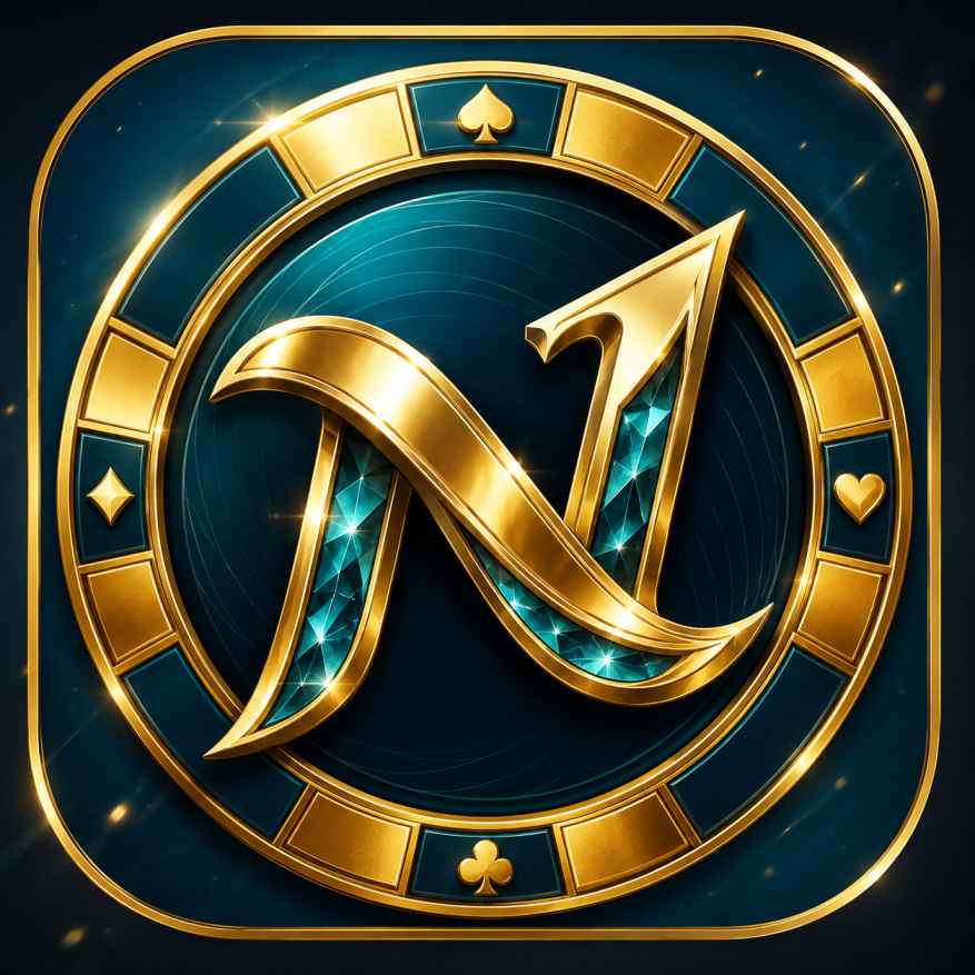 N1 Game Premium Gold and Teal Logo